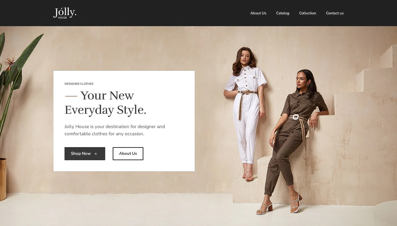 clothing brand online store design by codespiro