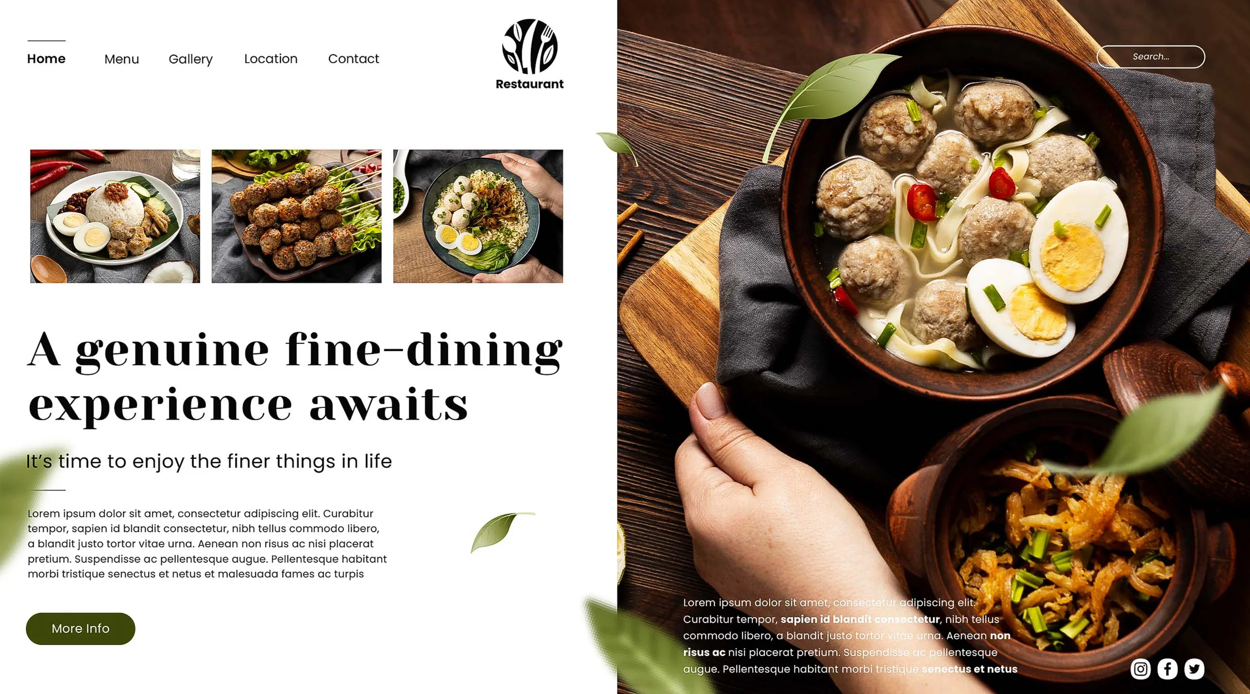 veg restraunt website design - online table booking 